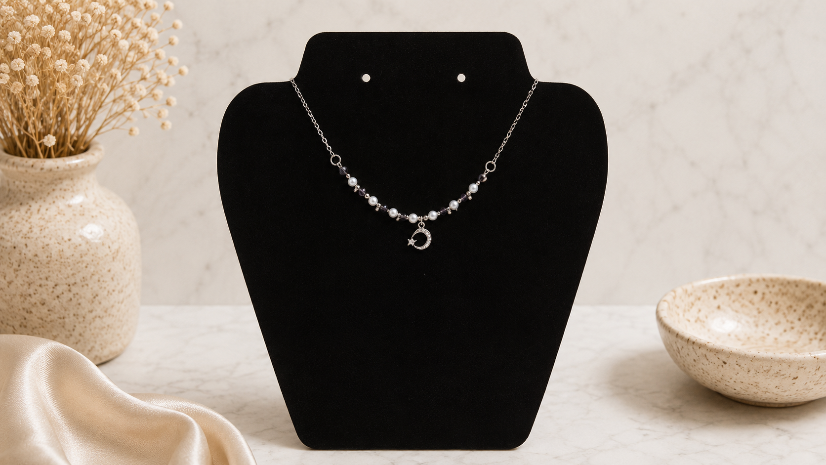Evening collectie Midnight Pearl - Ketting