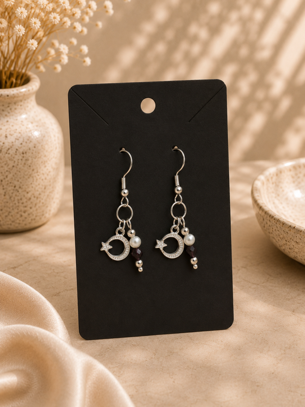 Evening collectie Midnight Pearl - Oorbellen