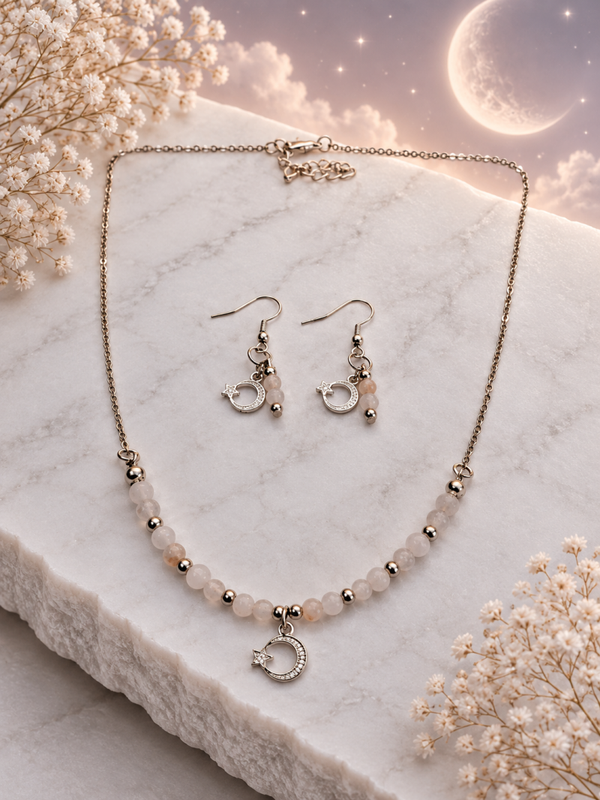 Moonlight Moon Mist - Ketting+Oorbellen