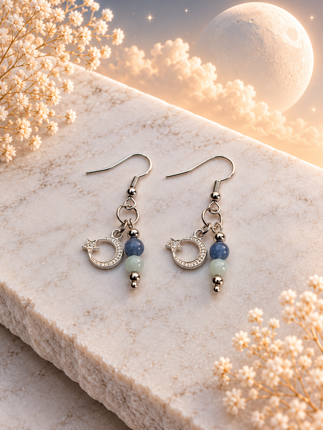 Rising Moon Ocean Breeze - Oorbellen