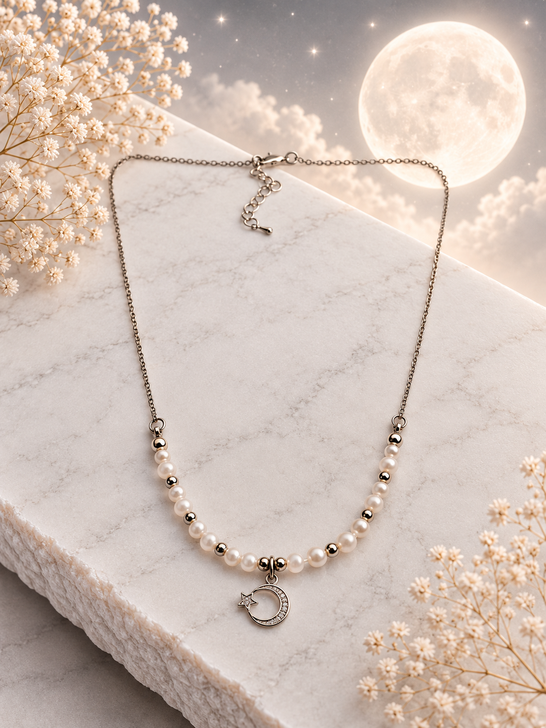 Full Moon Pearl Moon - Ketting
