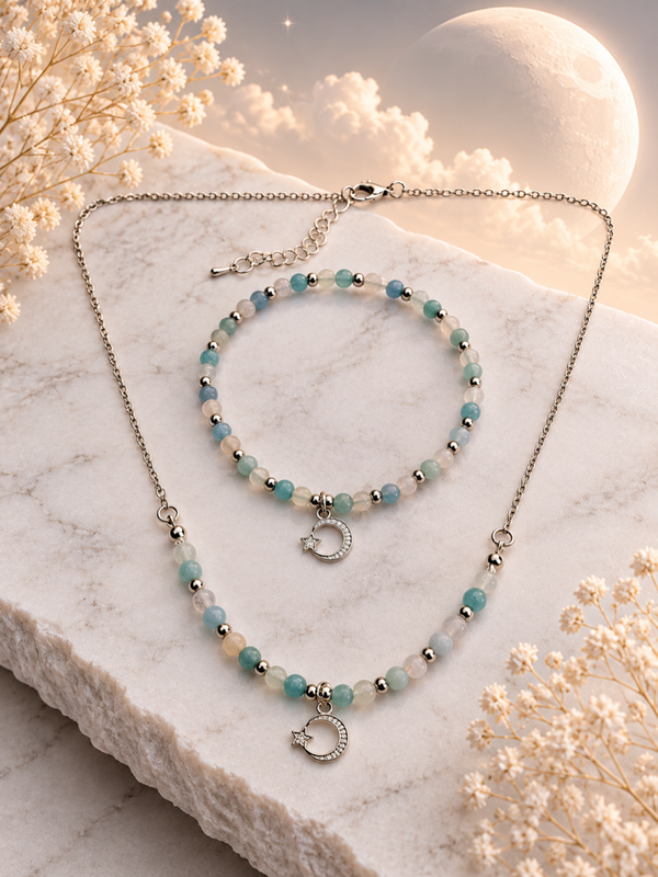 Rising Moon Sage Bloom - Armband+Ketting
