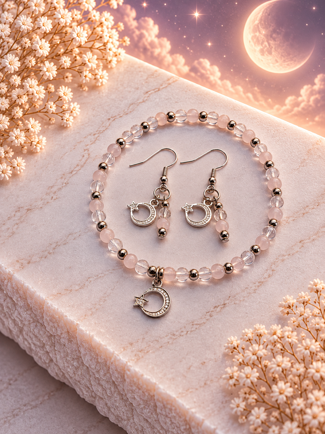 Moonlight Soft Glow - Armband+oorbellen
