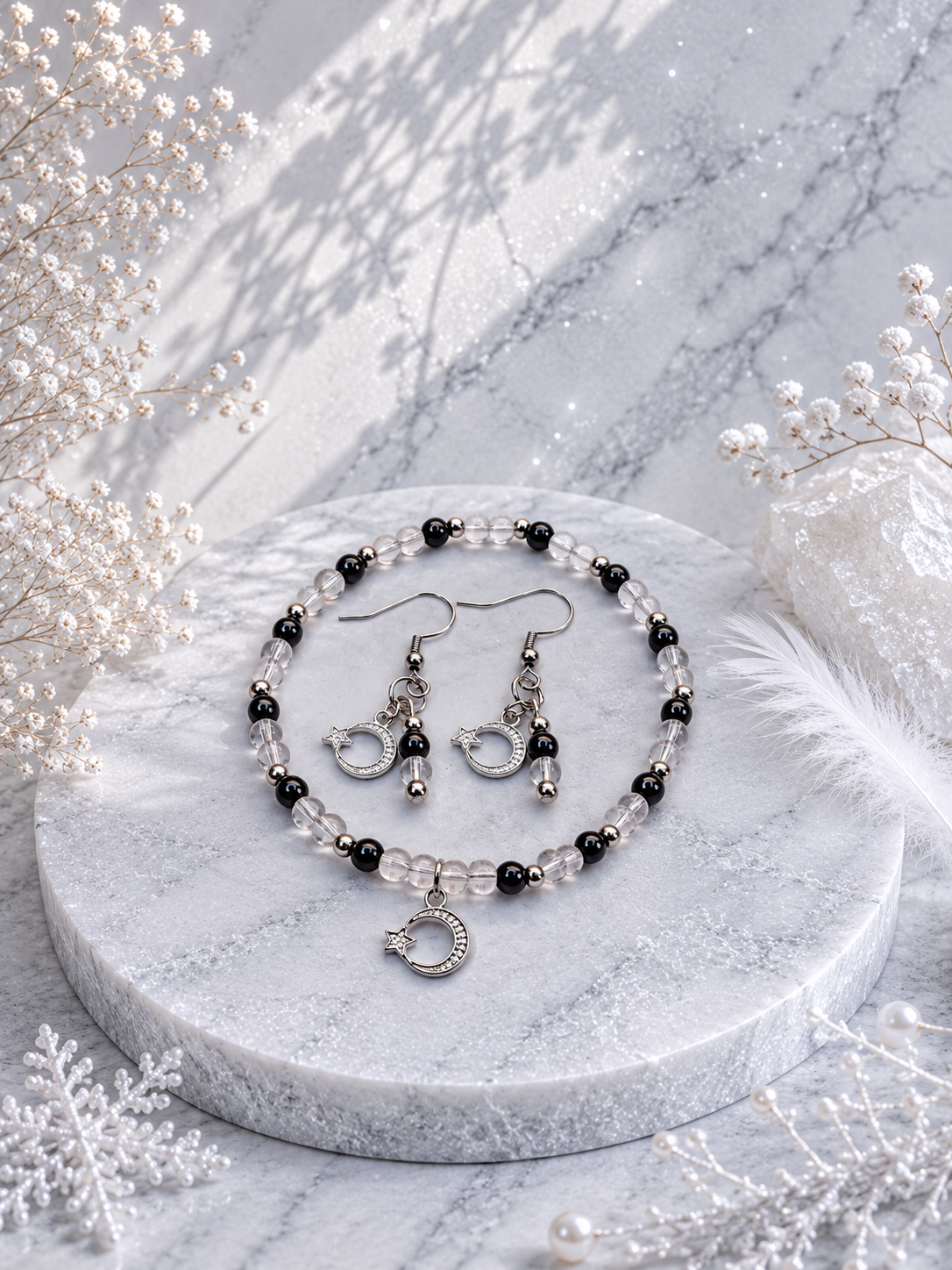 Wintermoon Starlight - Armband+Oorbellen