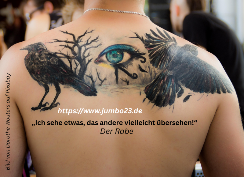„Ich sehe etwas, das andere vielleicht übersehen!“ Der Rabe