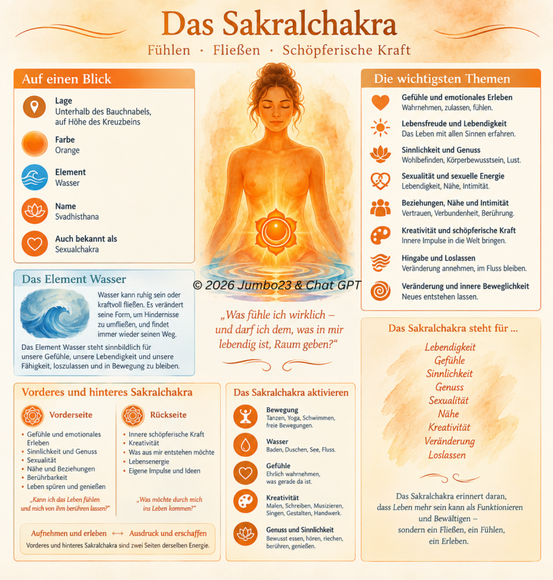 Das Sakralchakra – Fühlen, Fließen und schöpferische Kraft