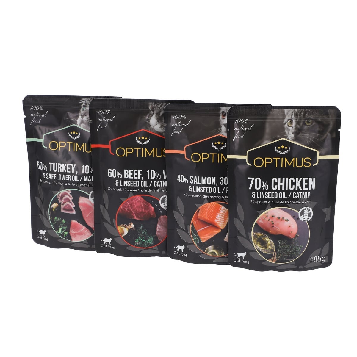 Optimus Chat en Sauce ( poulet, saumon, bœuf, dinde)