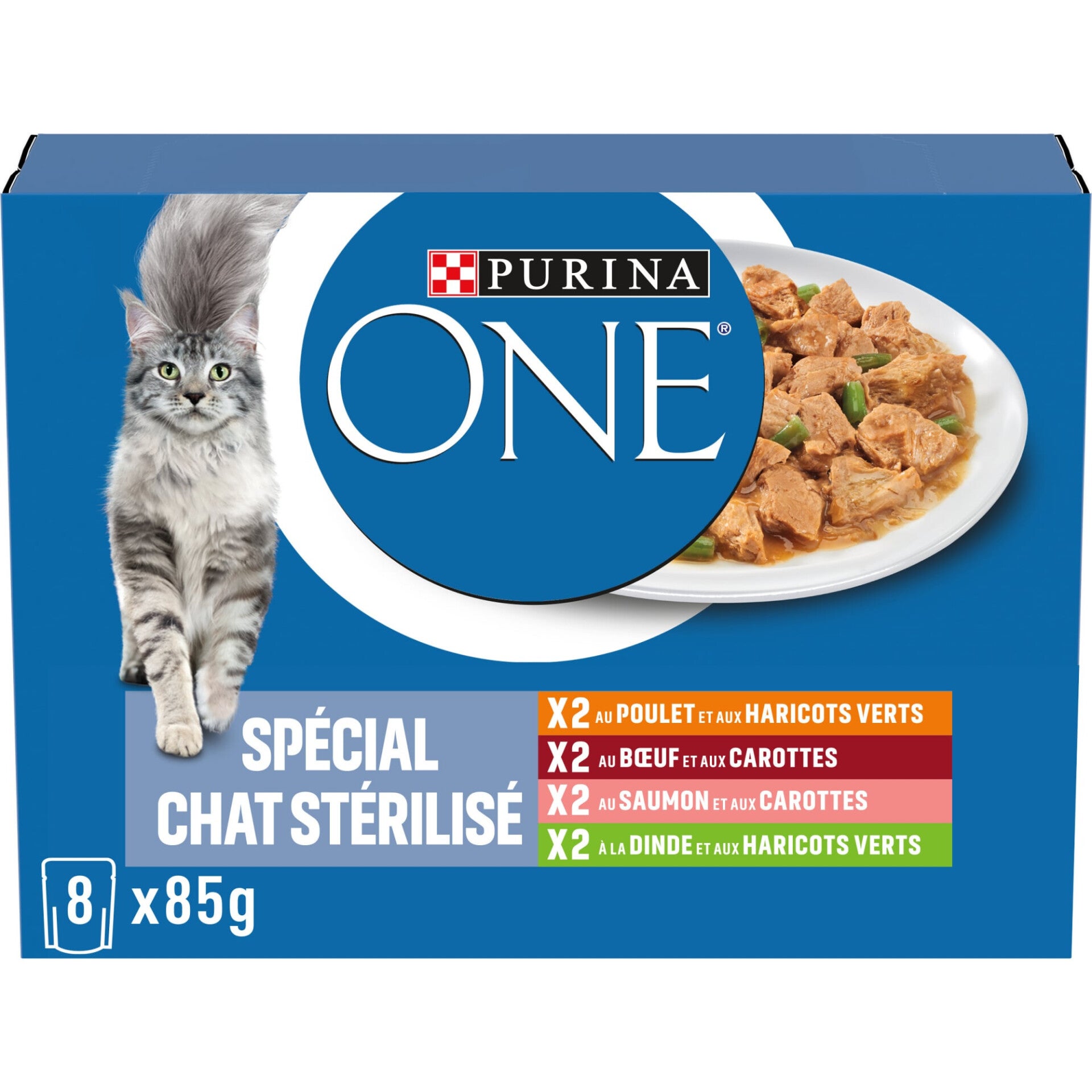 Purina One Chat Stérilisé en Sauce ( bœuf, poulet, saumon, dinde )