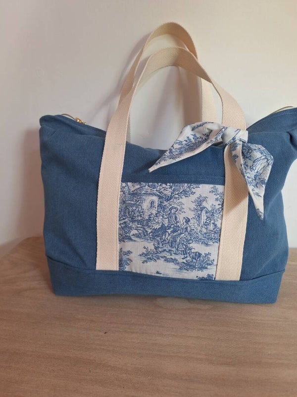 Sac cabas zippé
