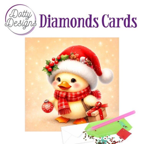 Dotty Designs Diamond Cards - Teddy Christmas