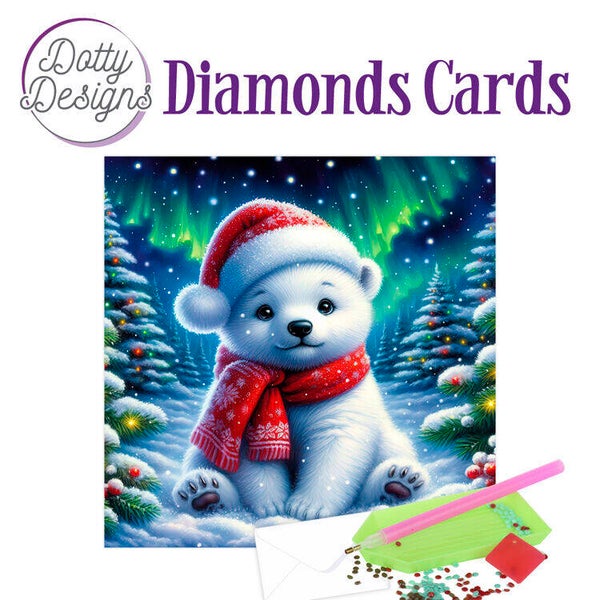 Dotty Designs Diamond Cards - Northern Lights Christmas Bear