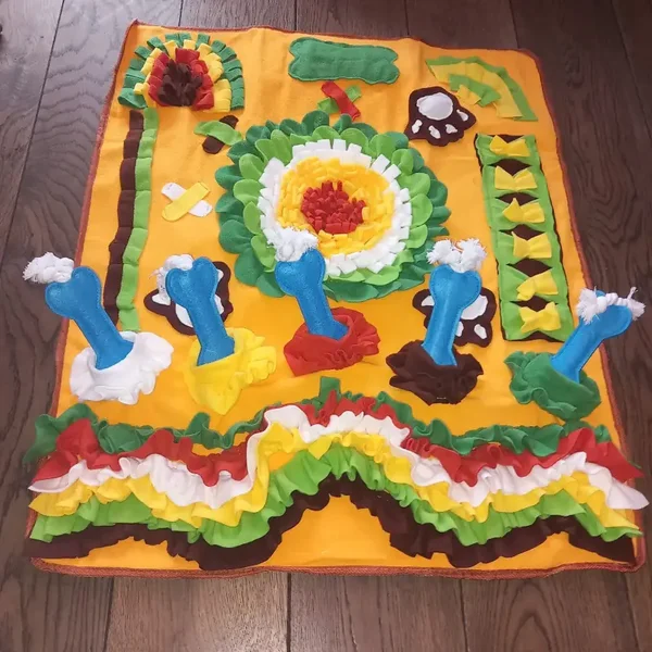 Hondensnuffelmat Botjes – Met 5 Losse Botjes & Piepers 100 × 80 cm