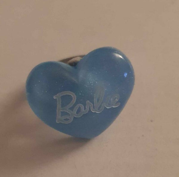 Barbie - Bague coeur bleu