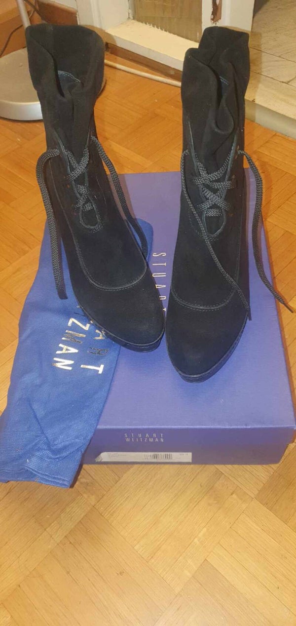 Stuart Weitzman - Bottines daim noir