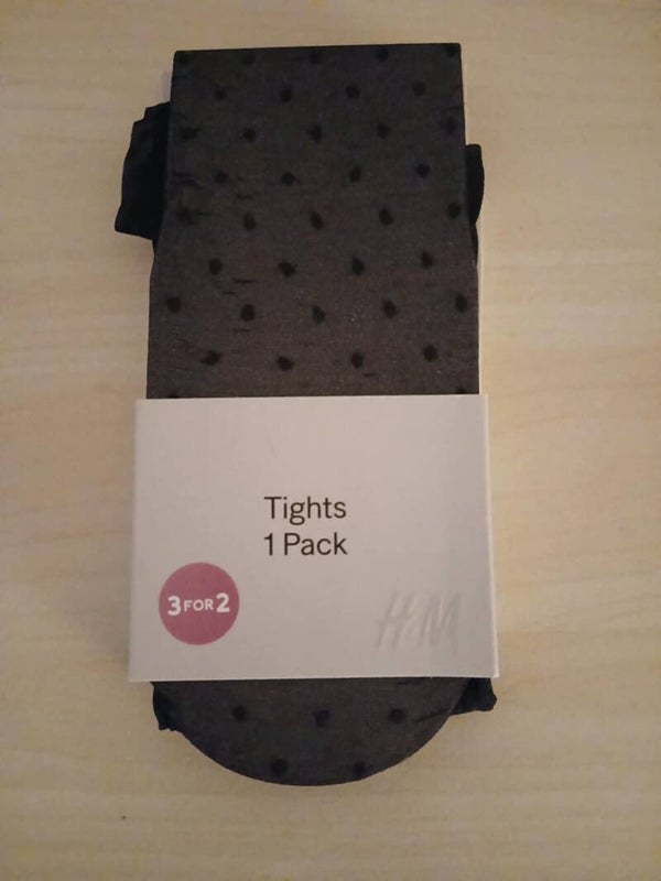 H&M - Bas noirs à pois