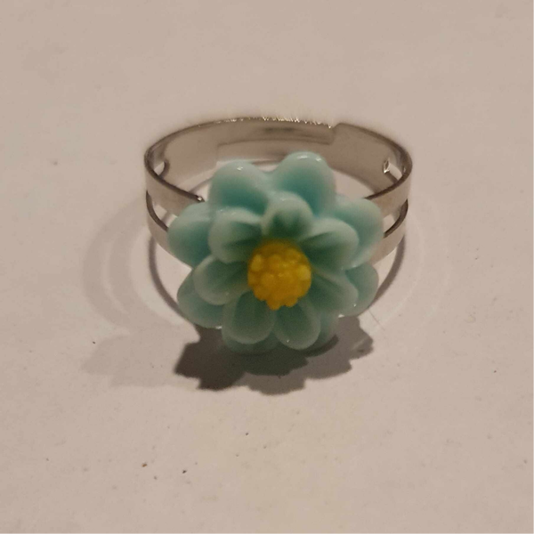 Les Fleurs - Bague petite fleur turquoise