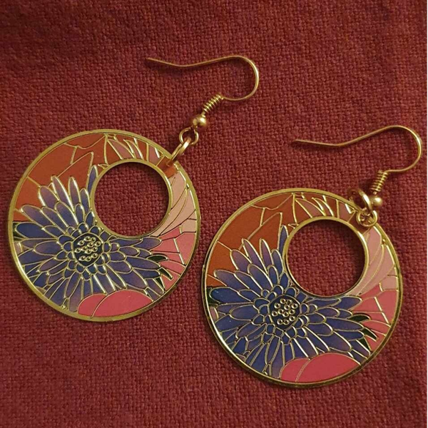 Boucles d'oreilles - Motif floral