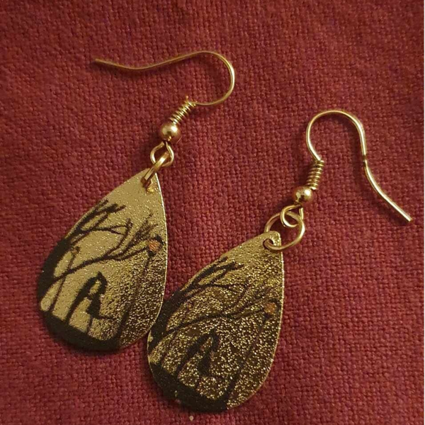 Boucles d'oreilles gouttes "Les Amoureux"