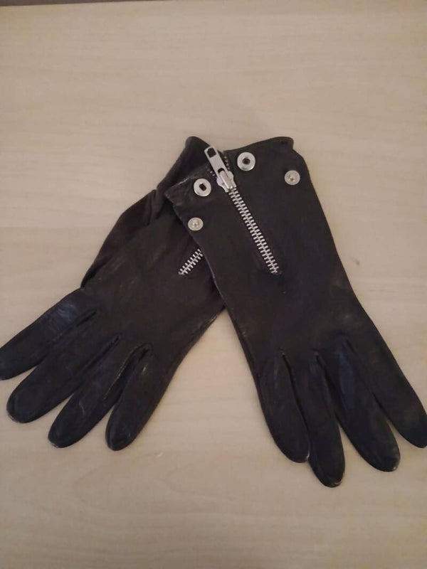 Mango - Gants faux-cuir kaki