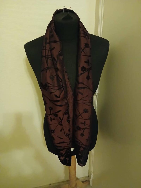 Sans Marque - Foulard Bordeaux
