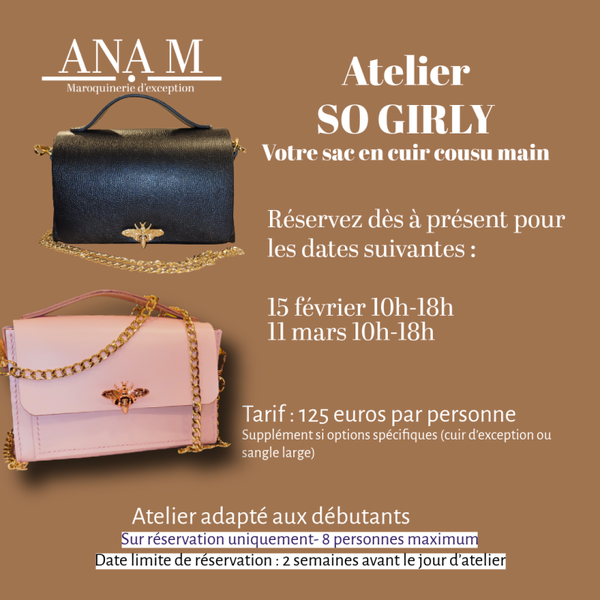 Atelier couture de votre mini sac à main SO GIRLY