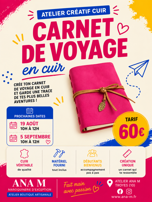 Carnet de voyage en cuir