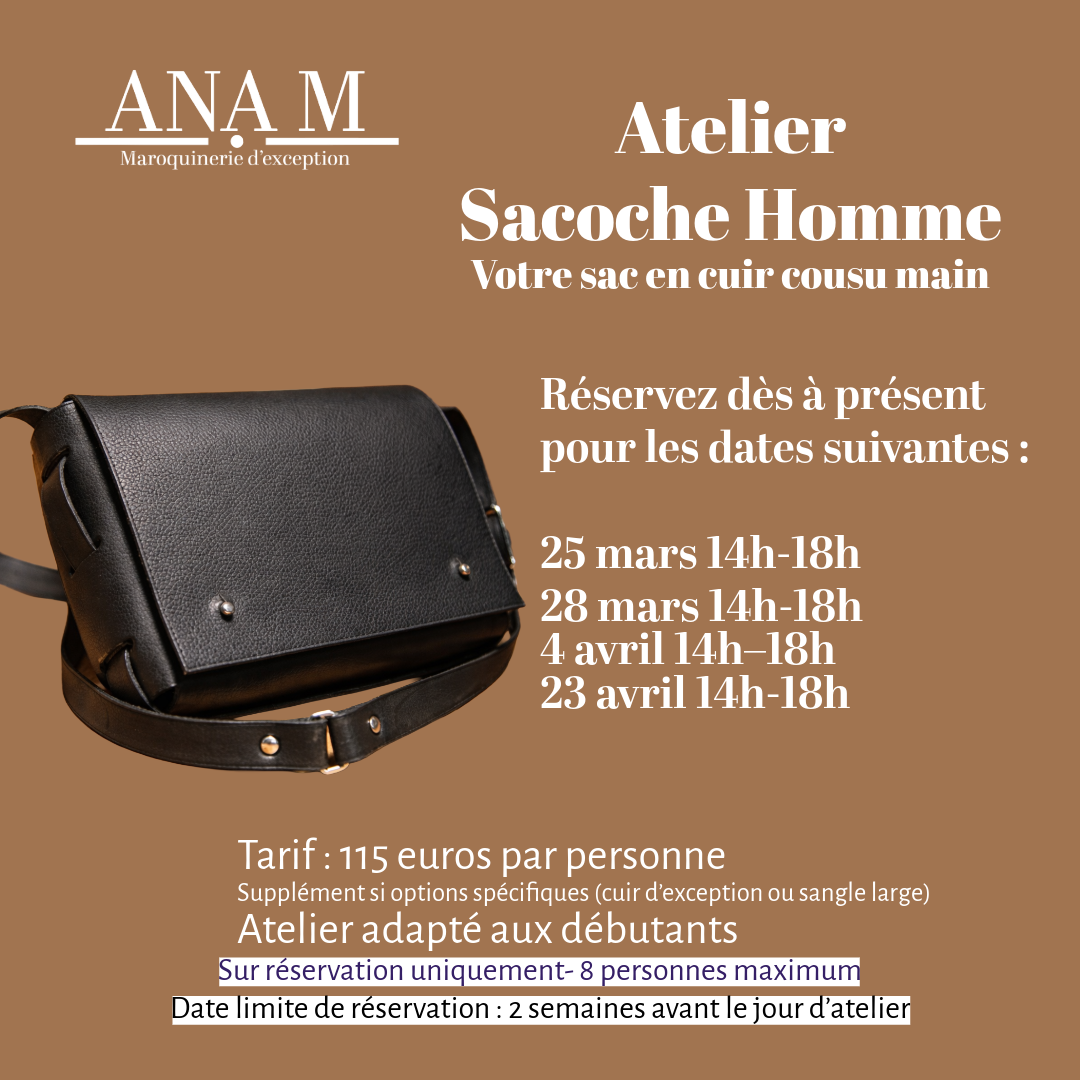 Atelier sacoche pour homme