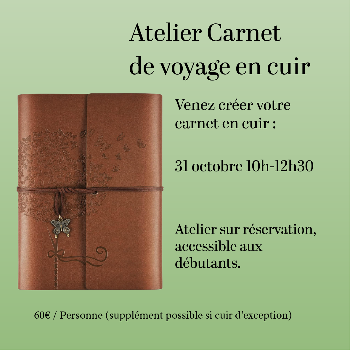 Carnet de voyage en cuir