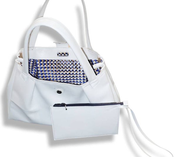 La Fashion Addict, cabas en cuir blanc