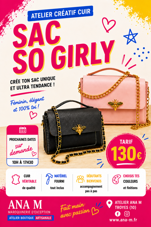 Atelier couture de votre mini sac à main SO GIRLY