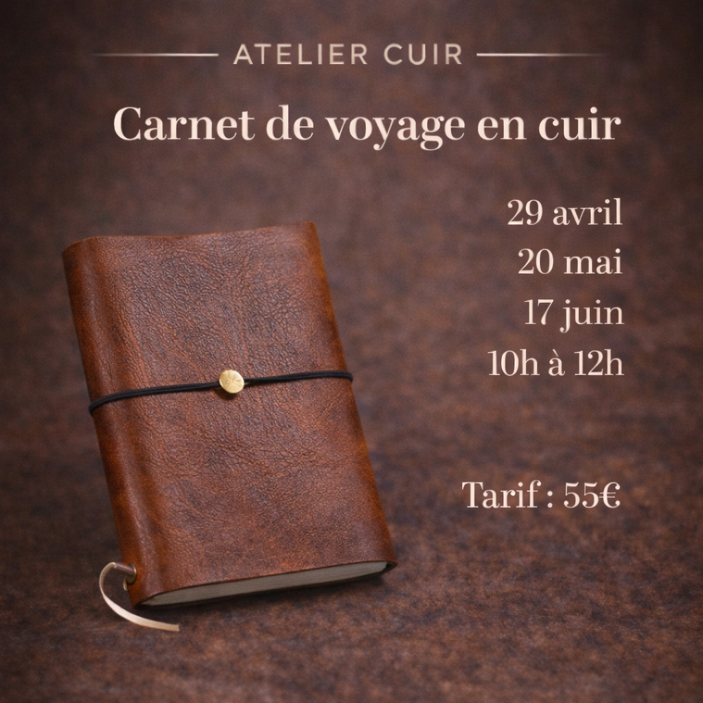Carnet de voyage en cuir