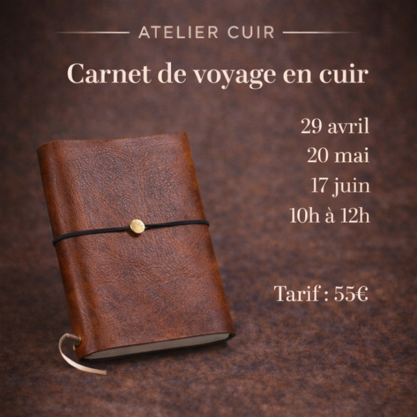 Carnet de voyage en cuir