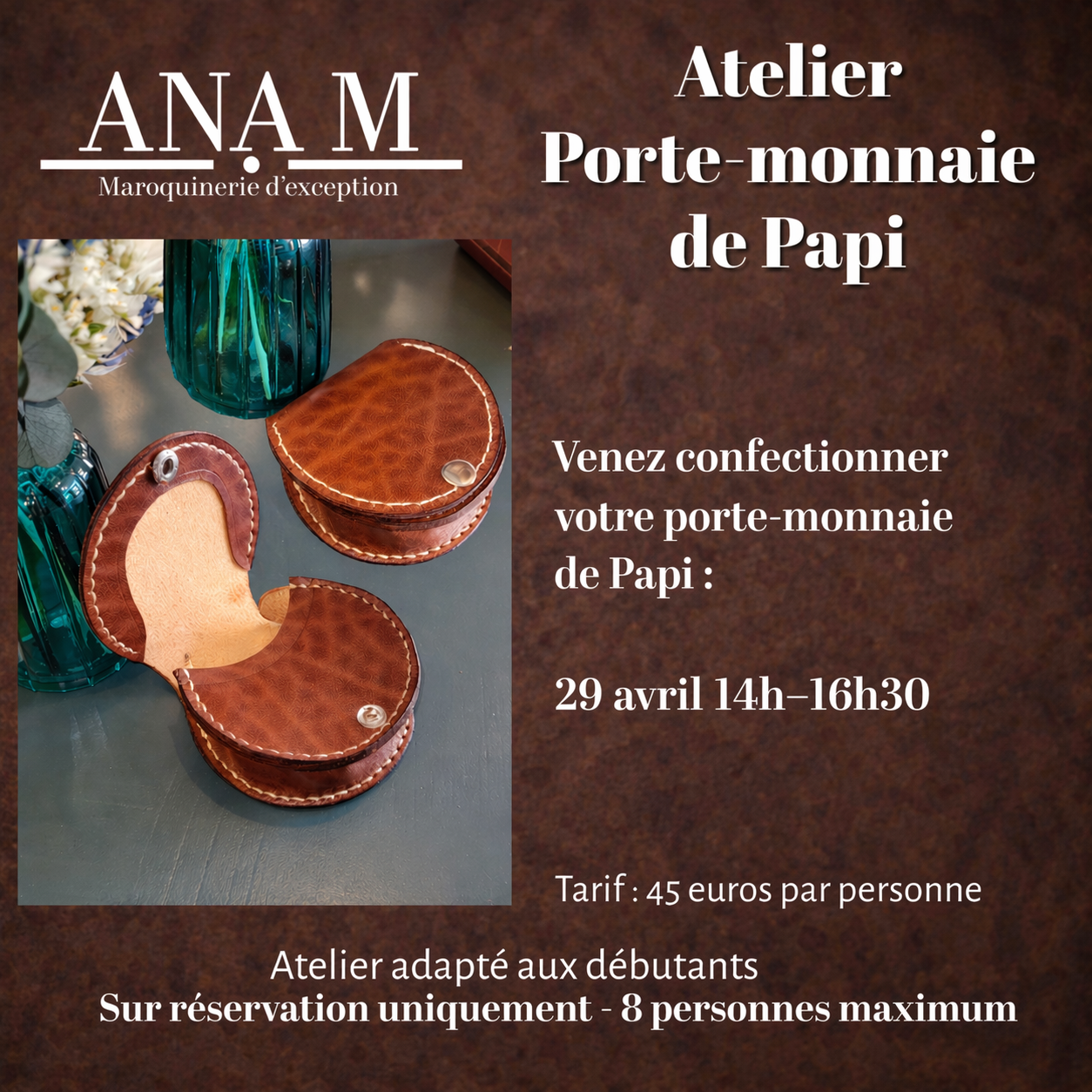 Atelier créatif porte-monnaie de Papi
