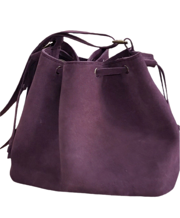 Douceur d'automne, sac seau croûte de cuir