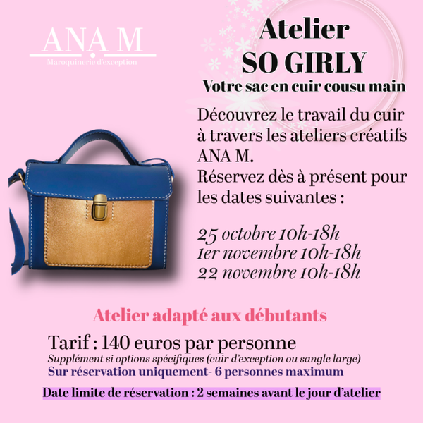 Atelier couture de votre mini sac à main SO GIRLY