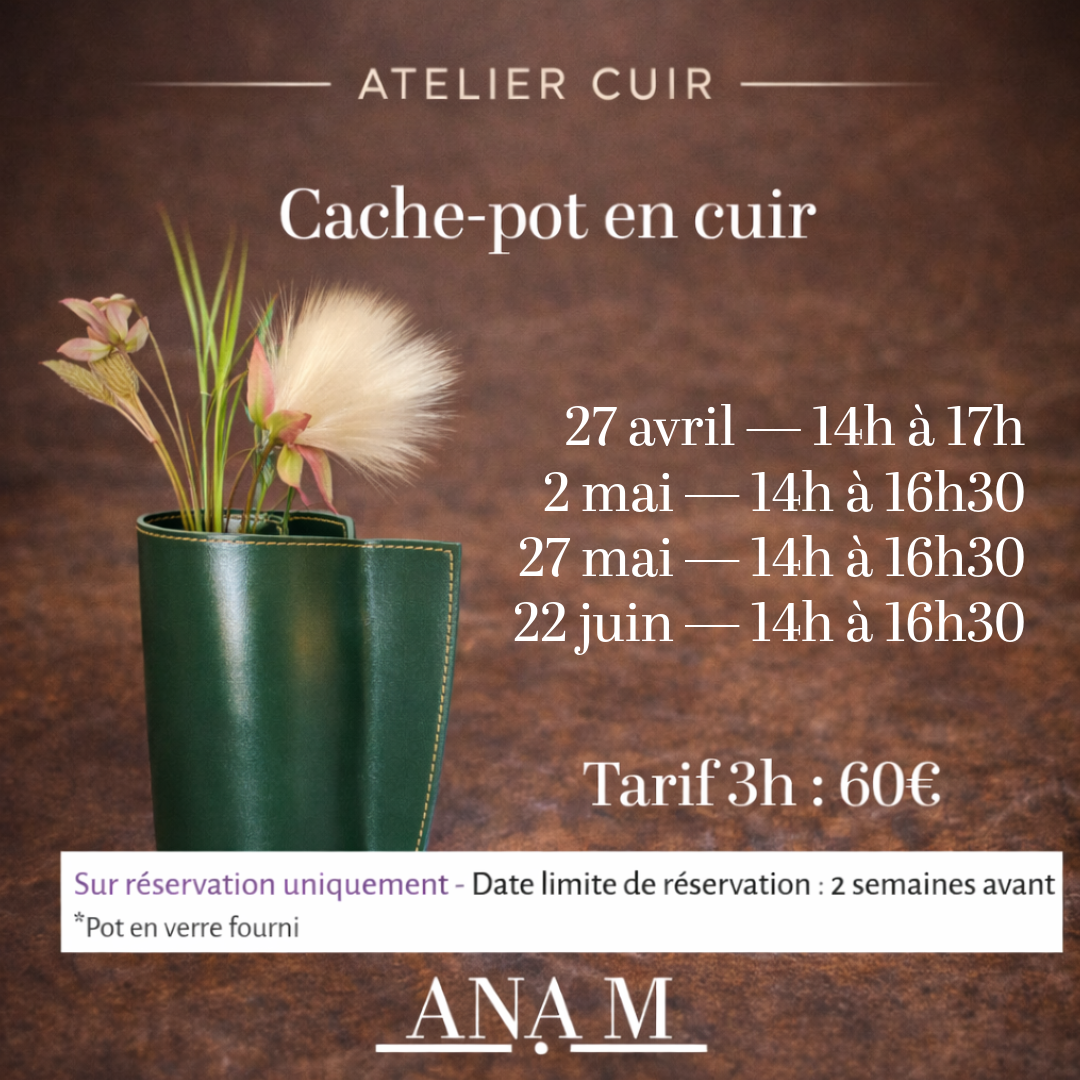 Atelier Cache-pot en cuir