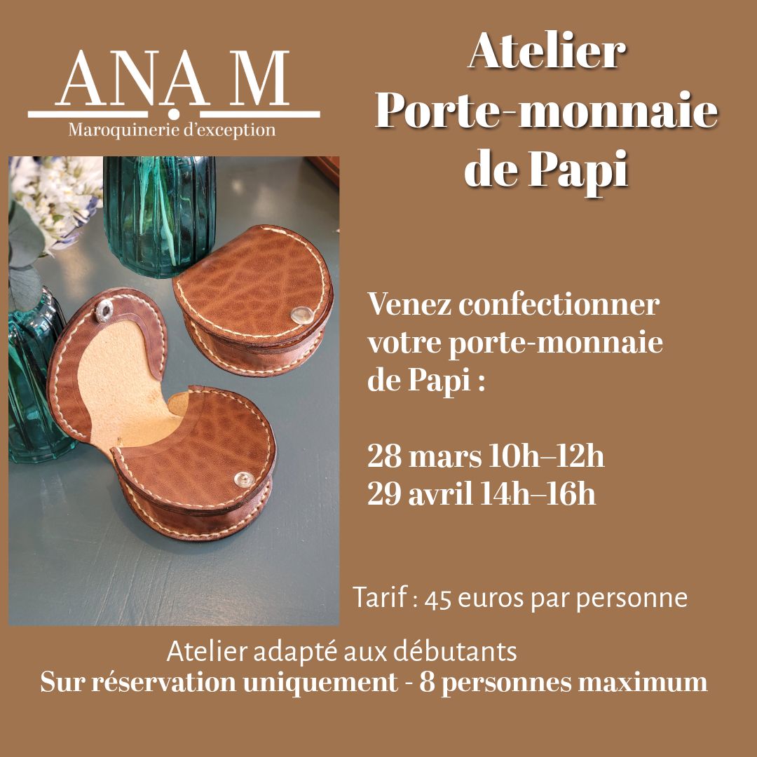 Atelier créatif porte-monnaie de Papi