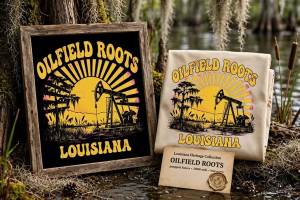 Oilfield roots Louisiana tshirts