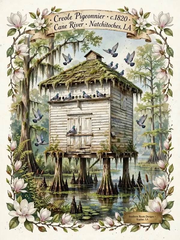 Creole Pigeonnier Plantation Canvas c. 1820