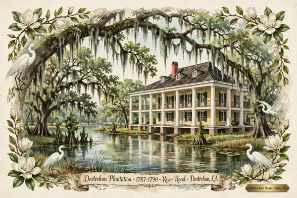 Canva Destrehan plantation 1787-1790 river road destrehan , La