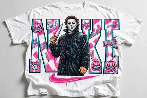 Jason neon pink design Tshirts in adult and teen design