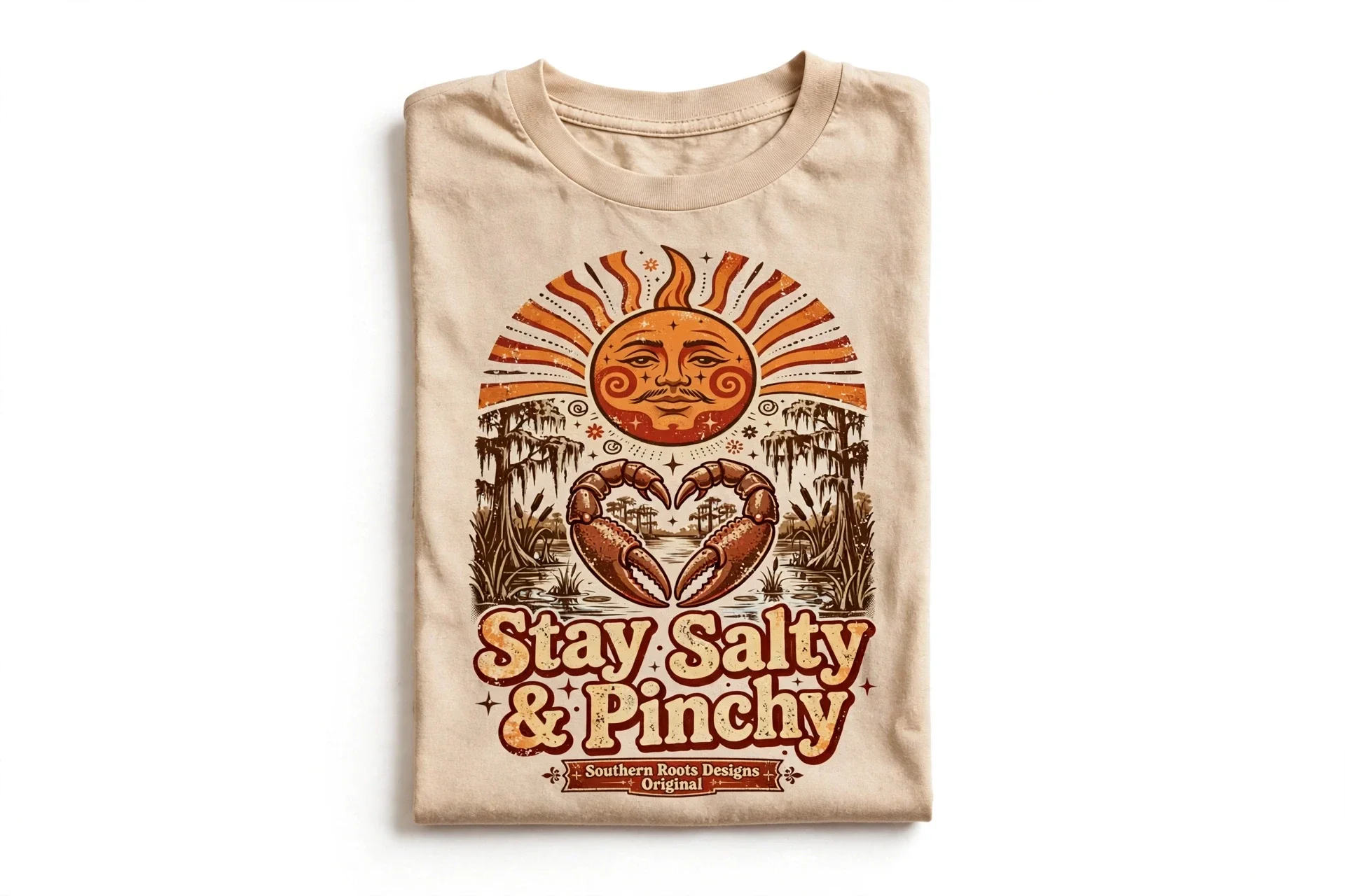 Stay salty and punchy crawfish design tote, tshirt and glass tumbler combo
