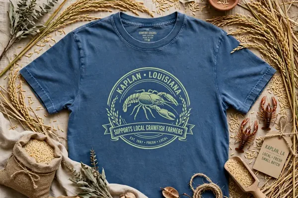 Kaplan Louisiana crawfish design T-shirt