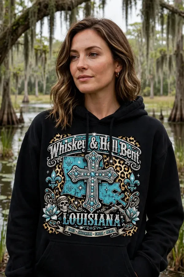 Whiskey and hell bent boujee hoodie