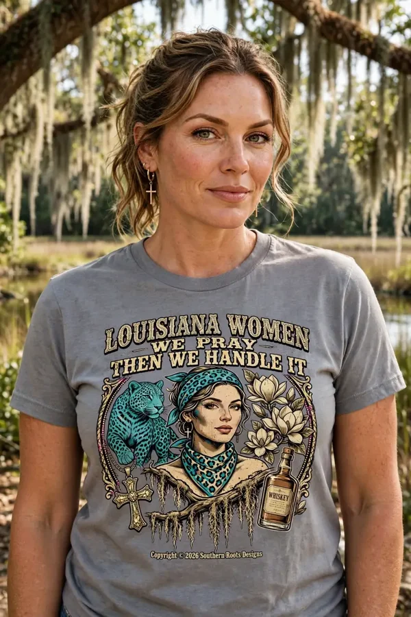 Bundle T-shirt and hoodie Louisiana women we pray than handle it design