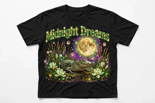 Midnight dreams collection T-shirt in green colors