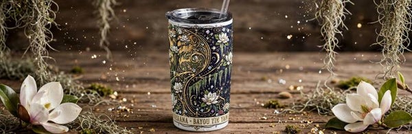 Bayou yin yang tumbler stainless steel 20 oz or 30 oz