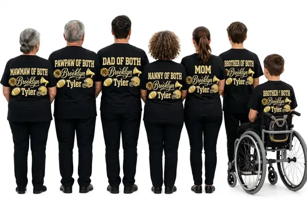 Family spirit shirts in tshirts (your school, your colors, your design customization)