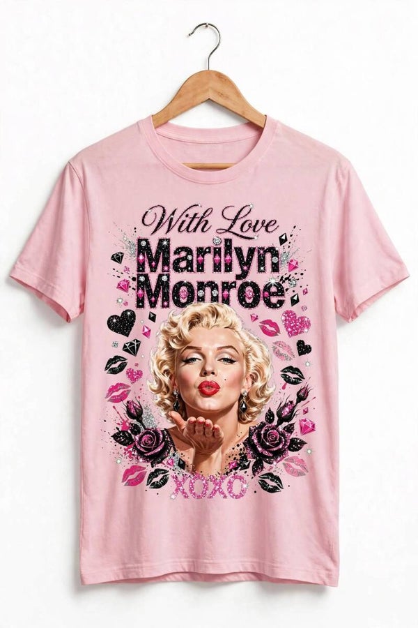 Marilyn inspired T-shirt in pink