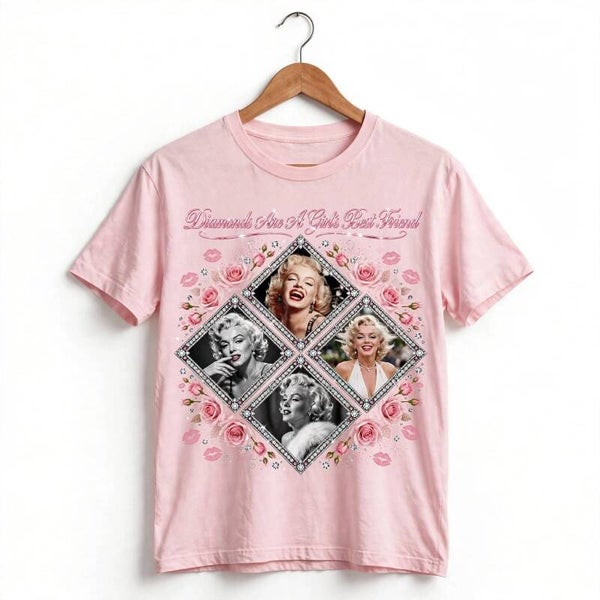 Inspired Marilyn themed T-shirt in Diamonds design